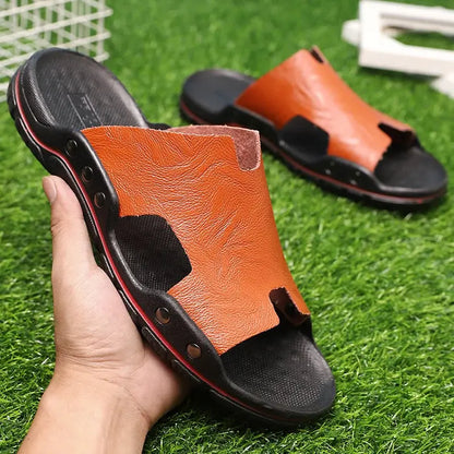 Crocodile Leather Shoes Men Slippers Summer Mens Slippers Sandals For Men