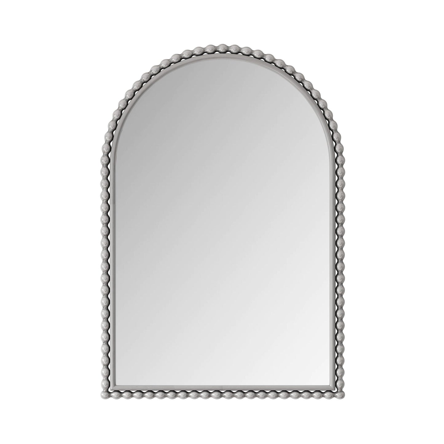 Vintage Iron Art Arch Mirror, Wall Hanging Or Table Display - Pearl Silver - Wall Mirrors