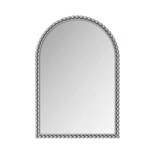 Vintage Iron Art Arch Mirror, Wall Hanging Or Table Display - Pearl Silver - Wall Mirrors