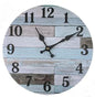 12 Inch MDF Wooden Clock Antique Clock and Creative Art Home Decor Wall Clocks blue