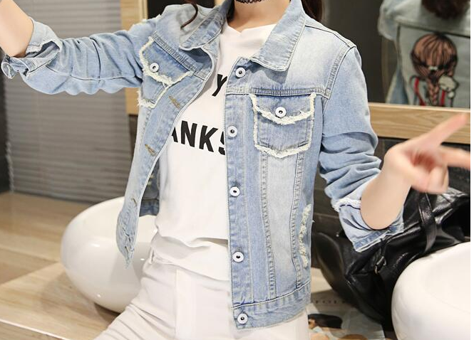Short Denim Jacket - - jacket