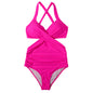 Chic Halter Monokini Beachwear for Women - B4618RR S - swimwear