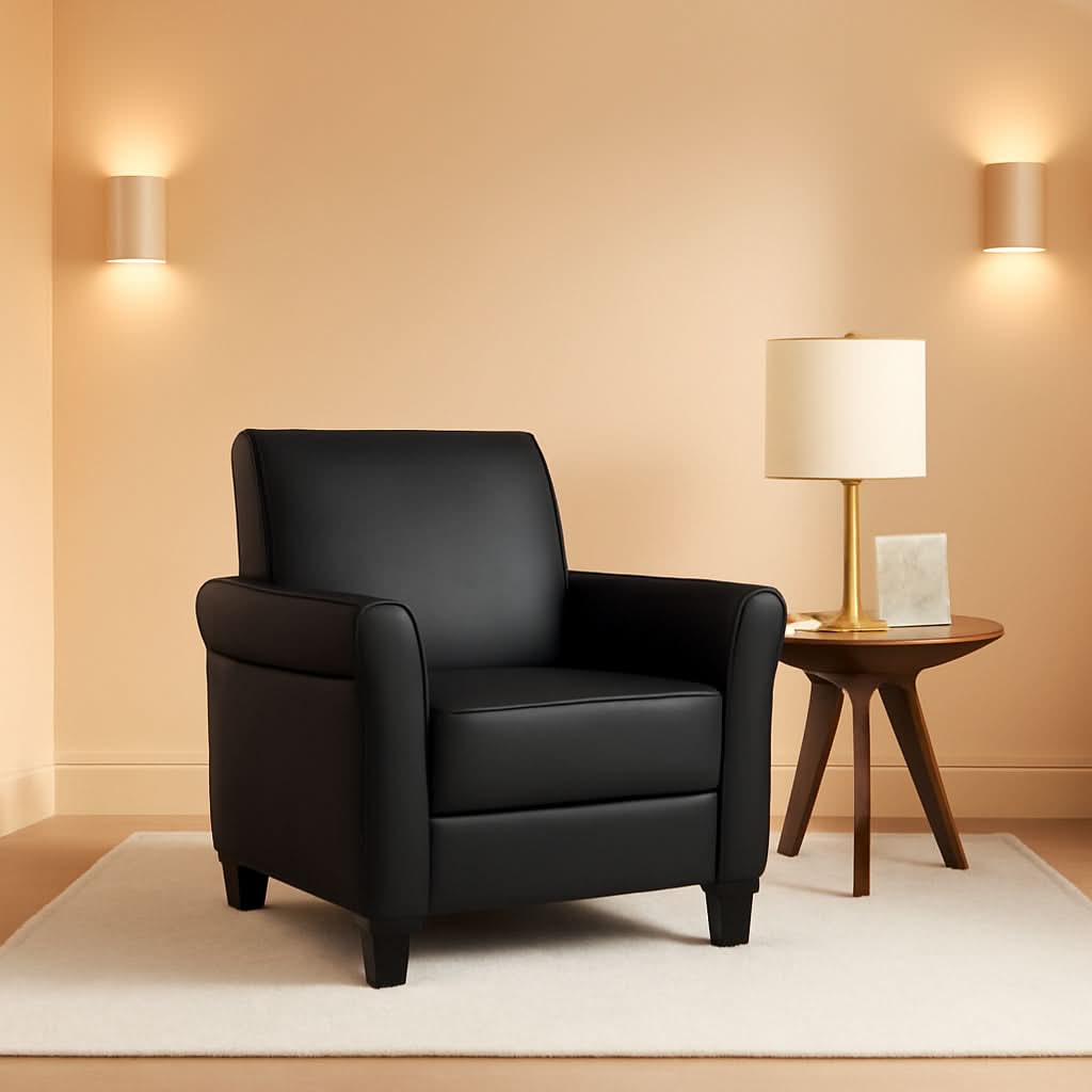 Black Accent Chair Modern Design For Living Room Furniture- ShipItFurniture- {{Product type}}
