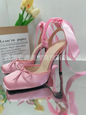 Pig Nose Bow Stiletto Sandals