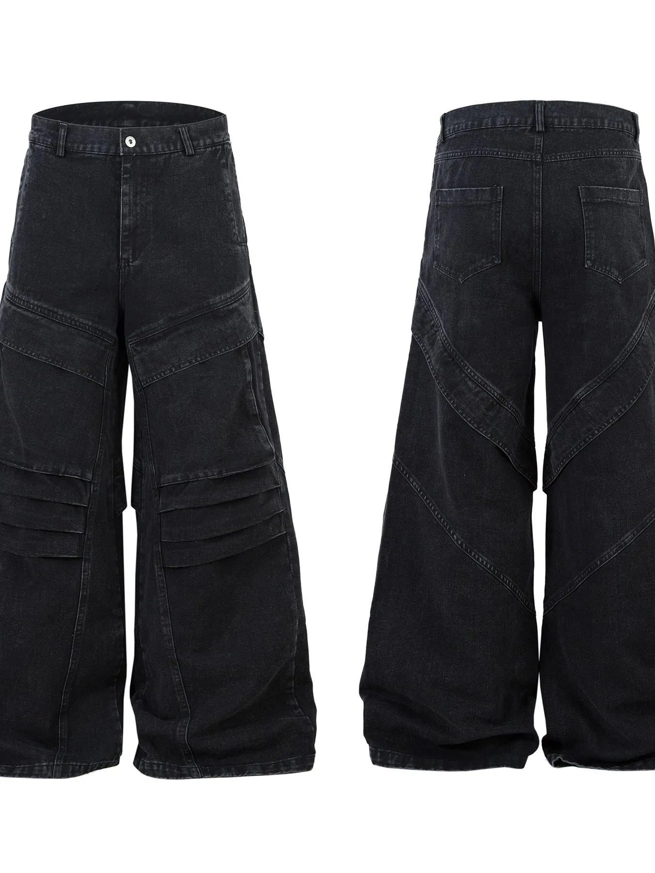 Men's Wide Leg Jeans - -