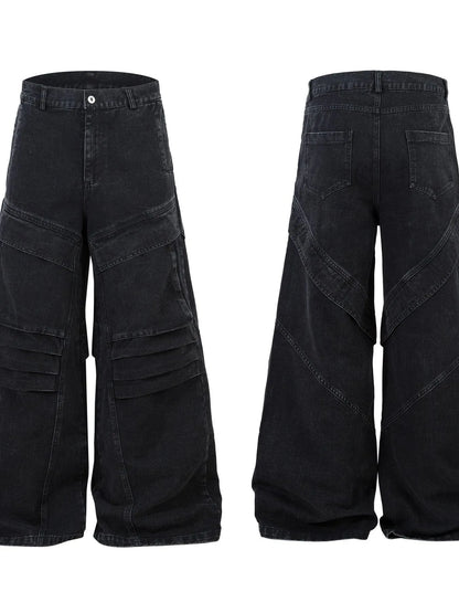 Men's Wide Leg Jeans - -