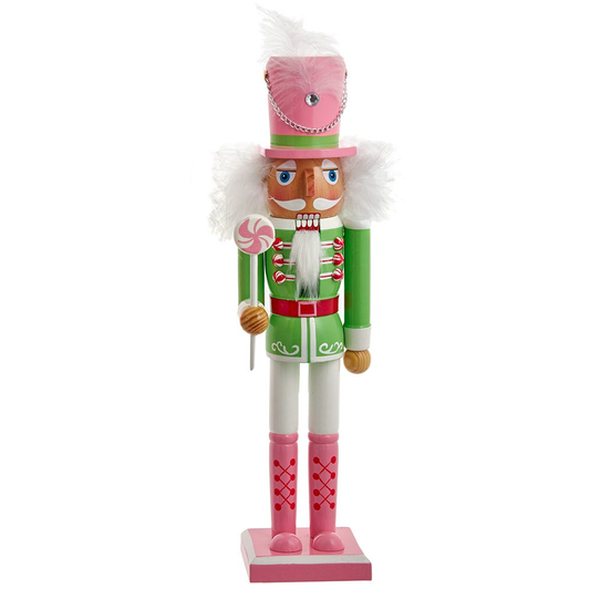 Pastel Soldier Nutcracker - 15 Inch - Green - Default Title - Christmas >> Nutcrackers