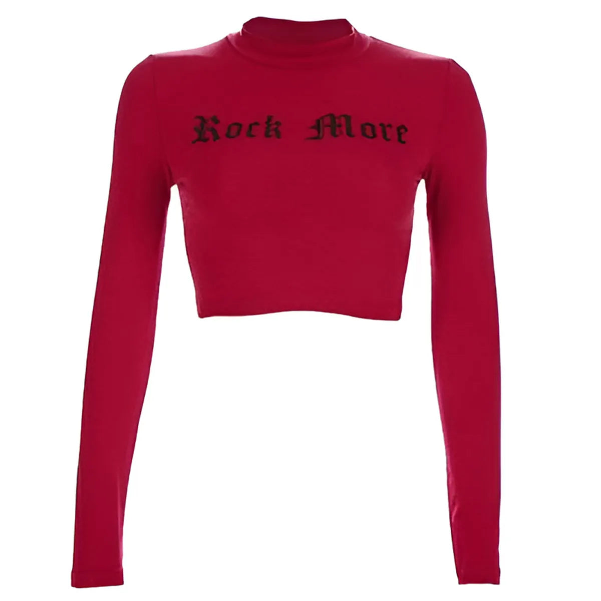Rock More Crop Top - Red -