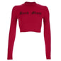 Rock More Crop Top - Red -