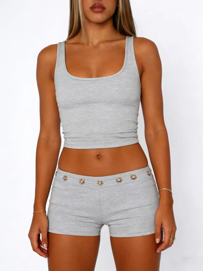 Wide Strap Tank and Shorts Set- Shopimist- {{Product type}}