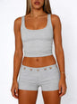 Wide Strap Tank and Shorts Set- Shopimist- {{Product type}}