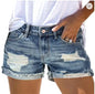 Fashion Women Summer Denim  Shorts With Holes