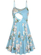 Euro-American Chic Maternity Halter Dress - Sky Blue XL - dress