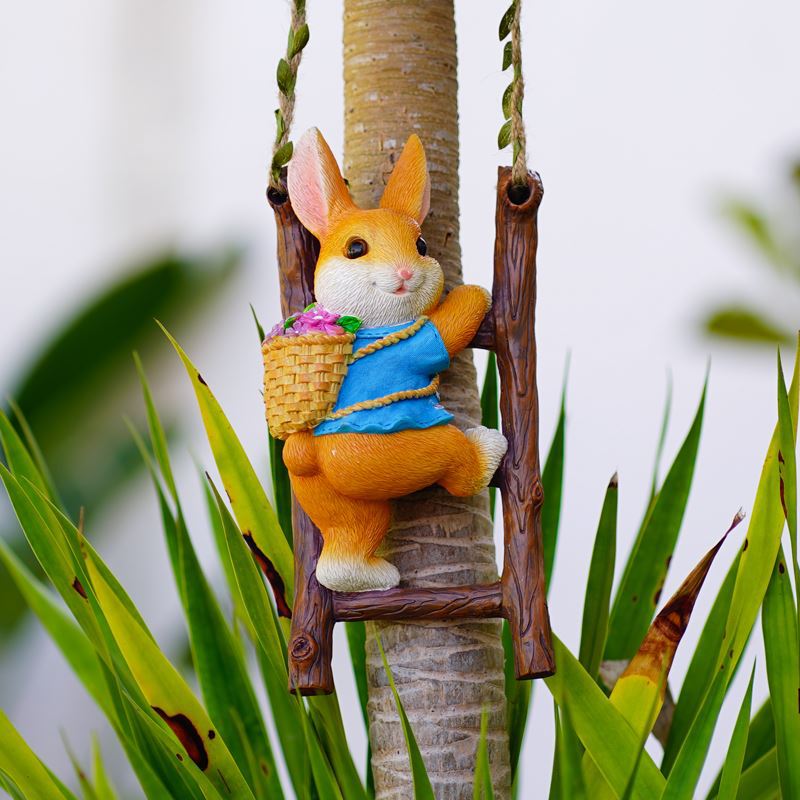 Enchanted Garden Climbers Featuring Squirrels - Ladder Bunny - yard decoration