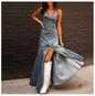 Retro Denim Swing Dress - Summer Collection - Gray And Blue Small - dress