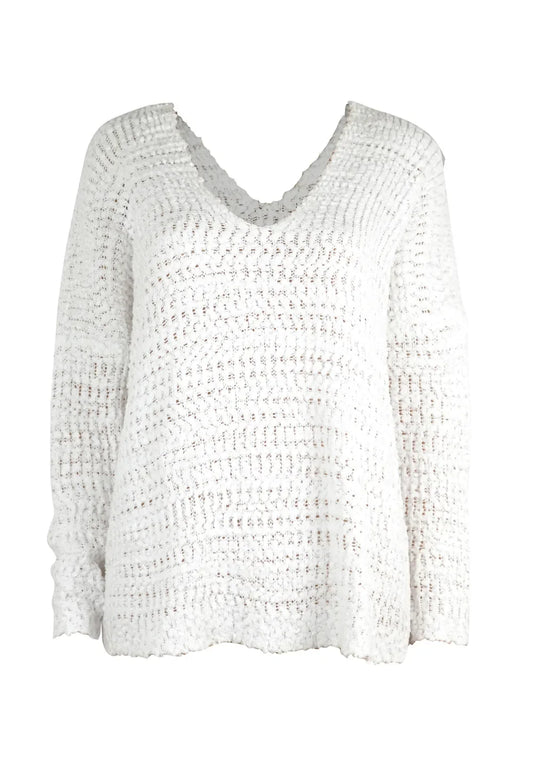 Angel Wings Single Shoulder Long Sleeve Sweater - -