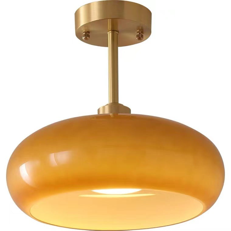Nordic Brass Ceiling Light for Vintage Japanese Balcony - - light