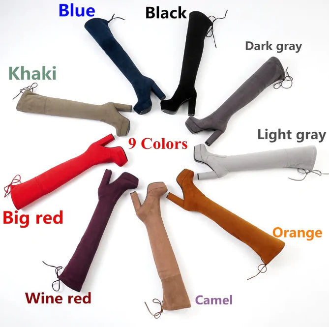 Women's Over the Knee Boots - Kia Day Design