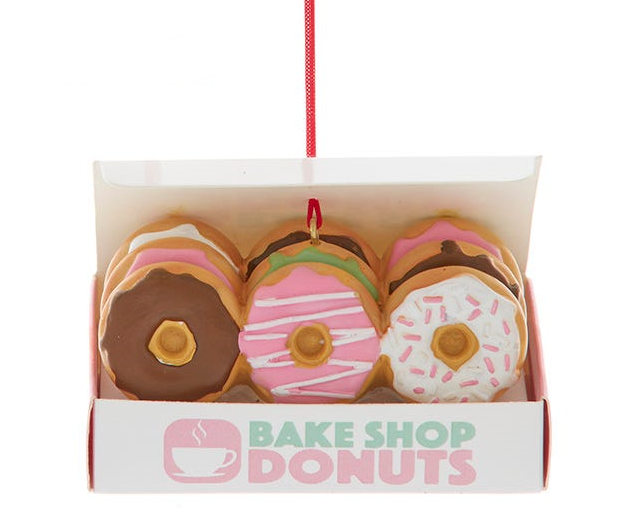 Box of Donuts Ornament - - Pink - Christmas >> Ornaments >> Food & Drink