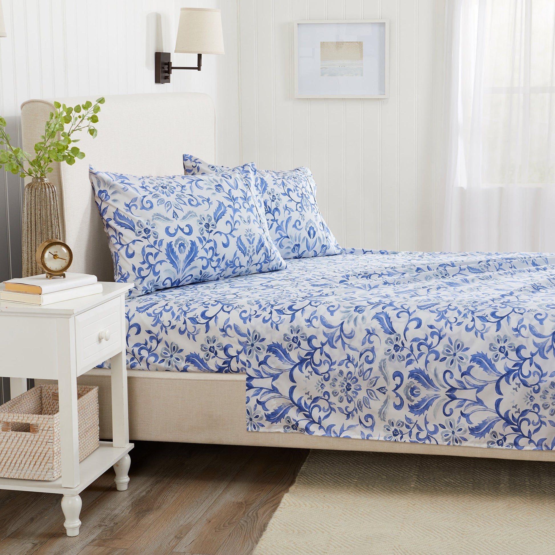Watercolor Floral Sheet Set - Delia Collection - - Sheets