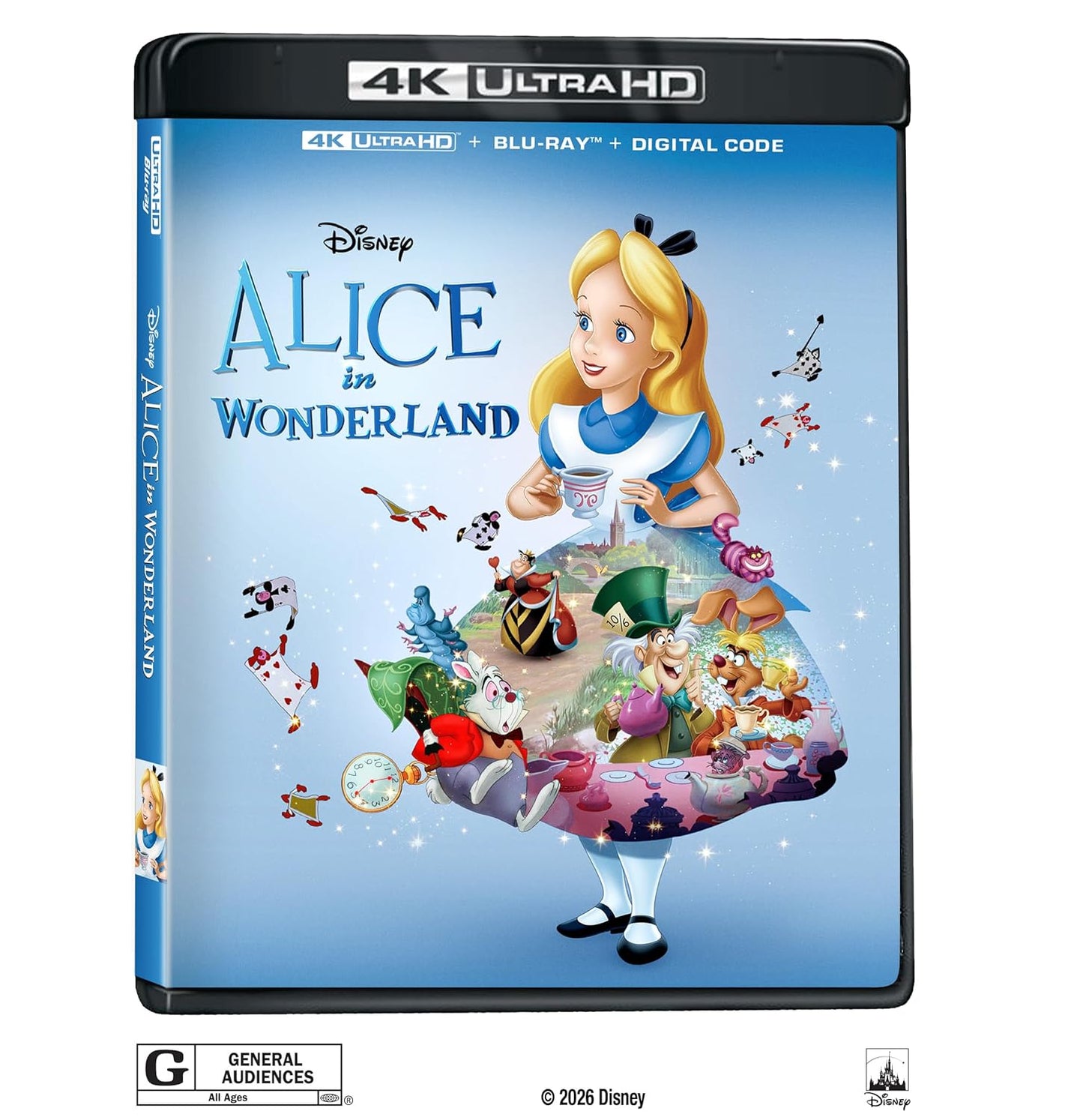 Alice In Wonderland (1951) (4K Ultra HD + Blu-ray + Digital) - -