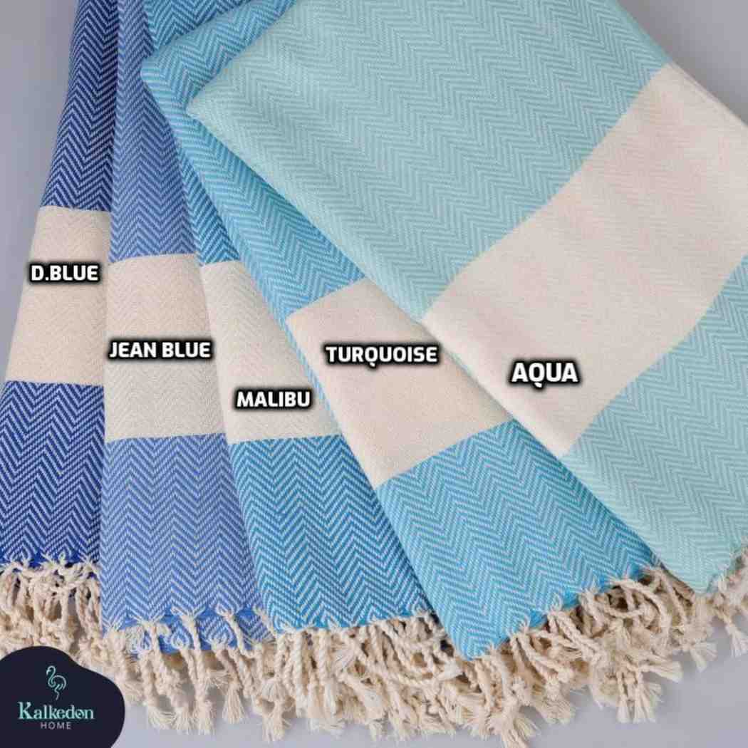 Herringbone Turkish Towel - - Towels