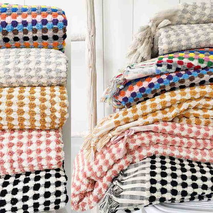 Pom Pom Bath Towel - Light Gray - Bath Towels