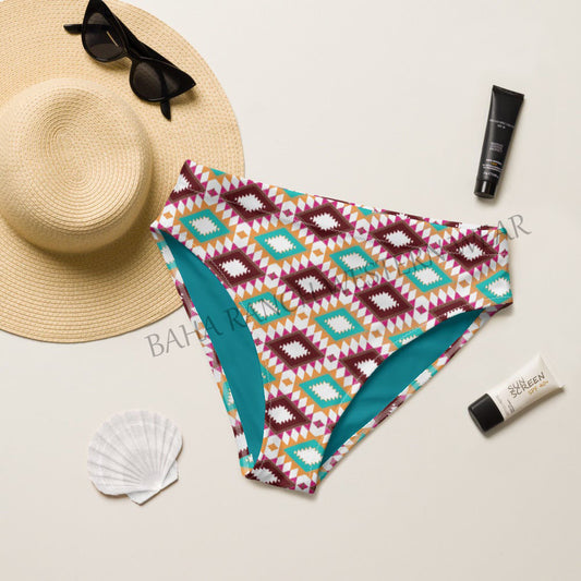 Baha Ranch Yeehaw Aztec Print Bikini Bottom - -