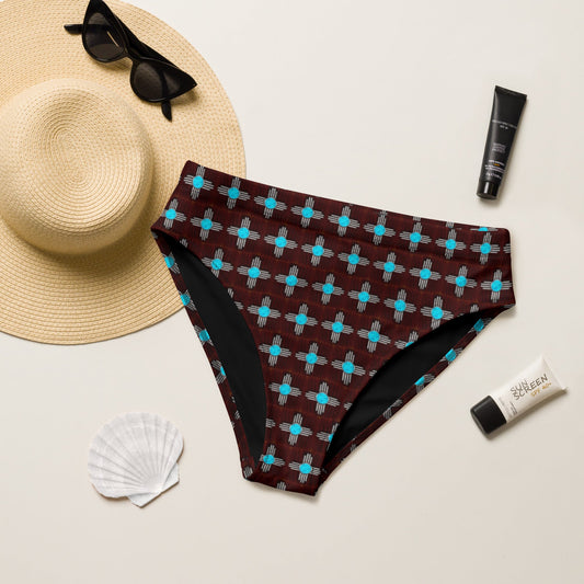 Yeehaw Turquoise Zia Bikini Bottom - -