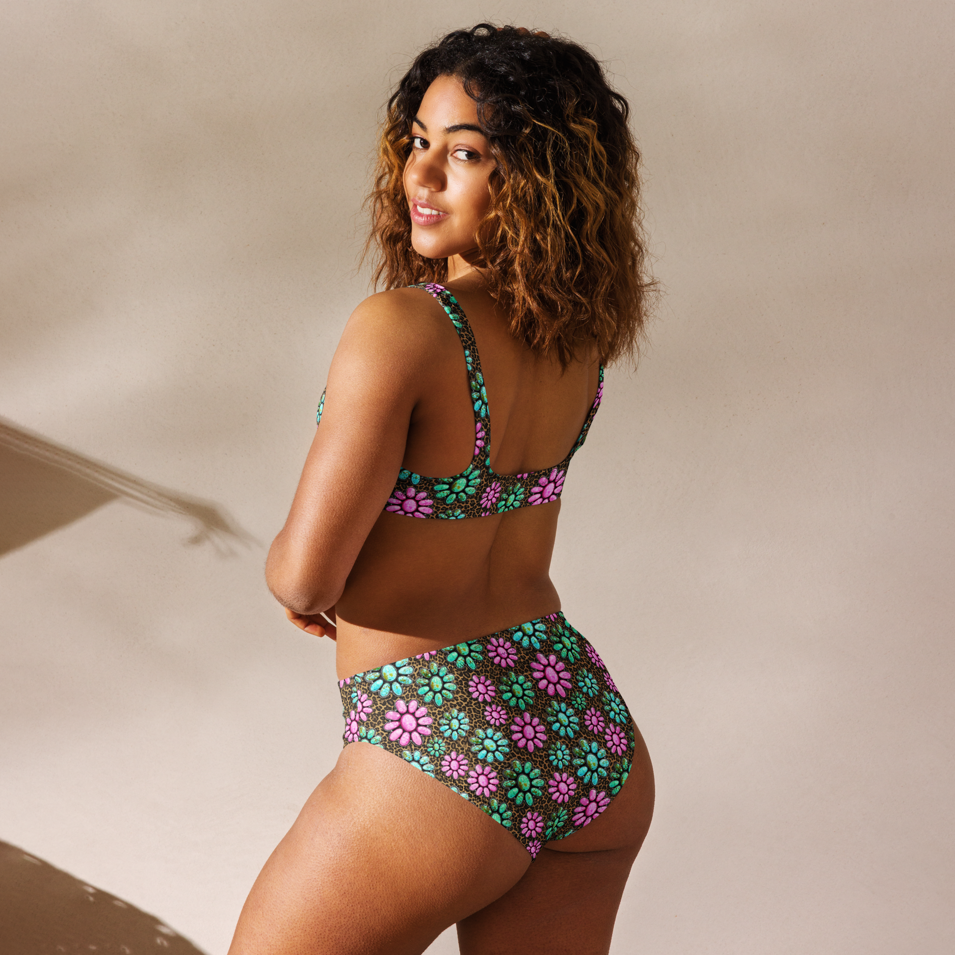 Baha Ranch Yeehaw Pink Turquoise Bikini - - Swim Wear