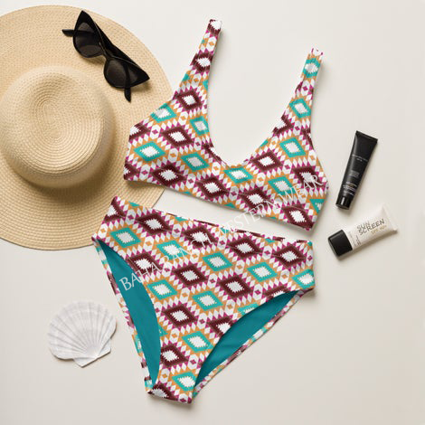 Baha Ranch Yeehaw Aztec Print Bikini - -