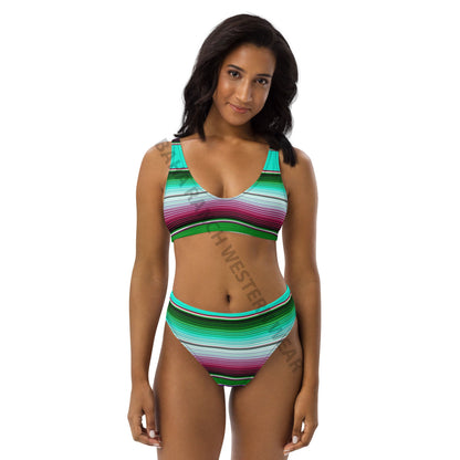 Baha Ranch Yeehaw Aqua Serape Bikini - - Bikini