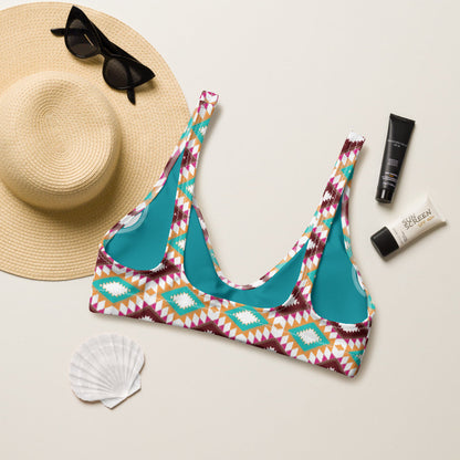 Baha Ranch Yeehaw Aztec Print Bikini Top - -