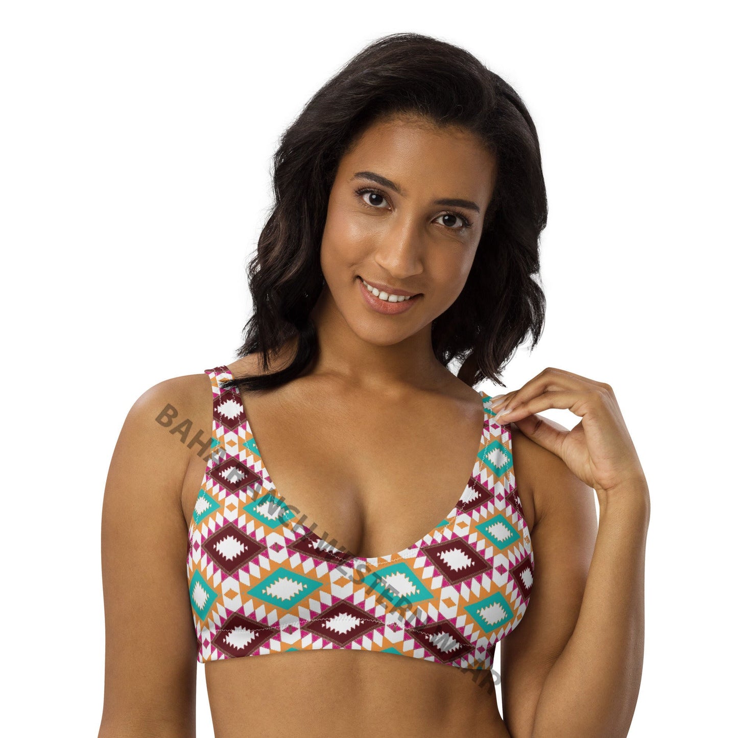 Baha Ranch Yeehaw Aztec Print Bikini Top - -