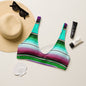 Baha Ranch Yeehaw Aqua Serape Bikini Top - - Swim Wear