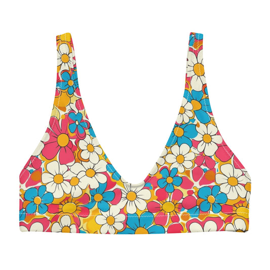 Baha Ranch Yeehaw Flower Child Retro Bikini Top - 3XL - bikini top