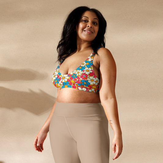 Baha Ranch Yeehaw Flower Child Retro Bikini Top - - bikini top