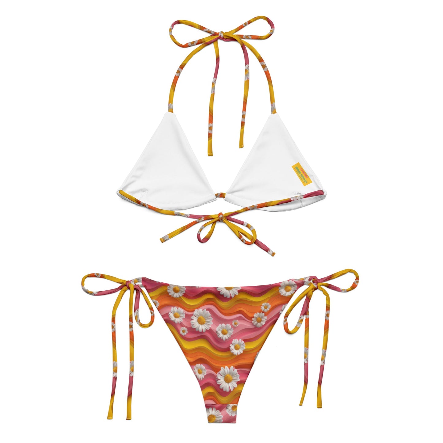 Baha Ranch Yeehaw Groovy Floral String Bikini - - Swim Wear