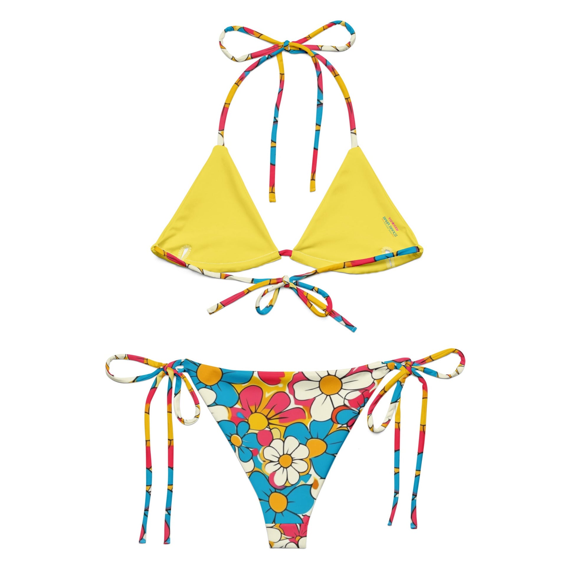Baha Ranch Yeehaw Flower Child Retro String Bikini - - Swim Wear