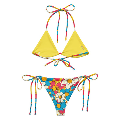 Baha Ranch Yeehaw Flower Child Retro String Bikini - - Swim Wear