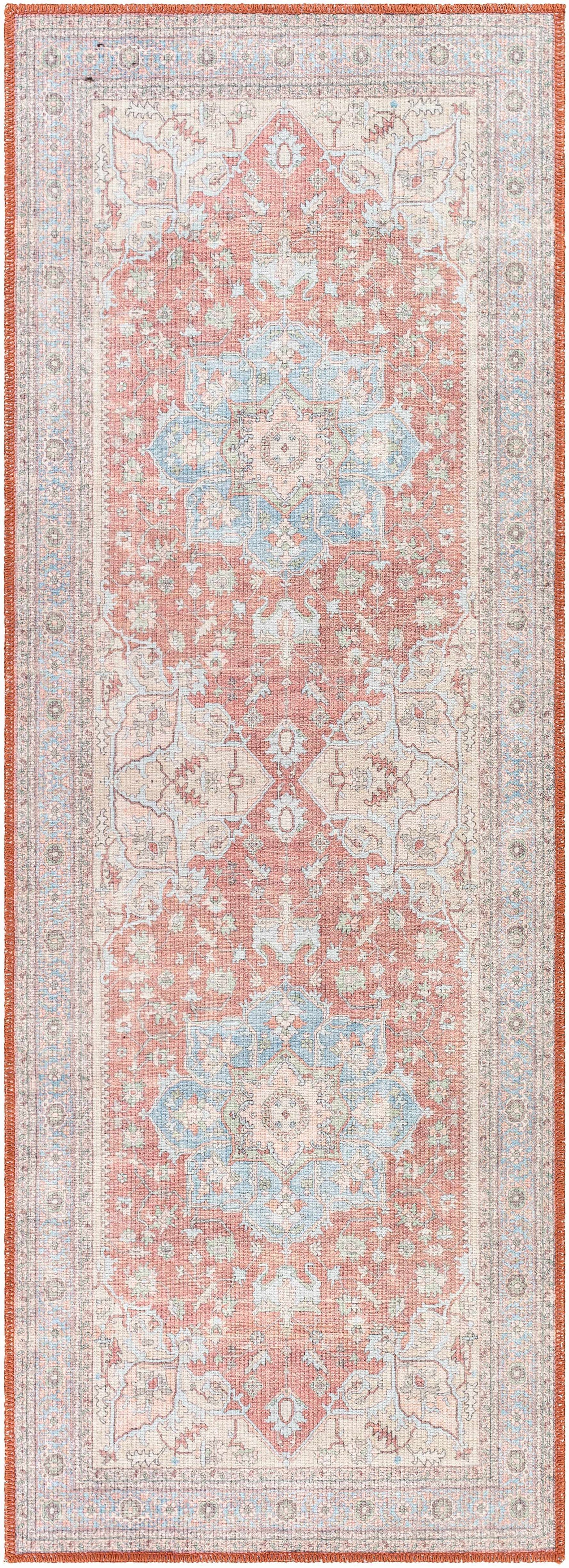 Brown Bagamanoc Medallion Washable Area Rug - 2'7'' x 7'3'' Runner - Rugs