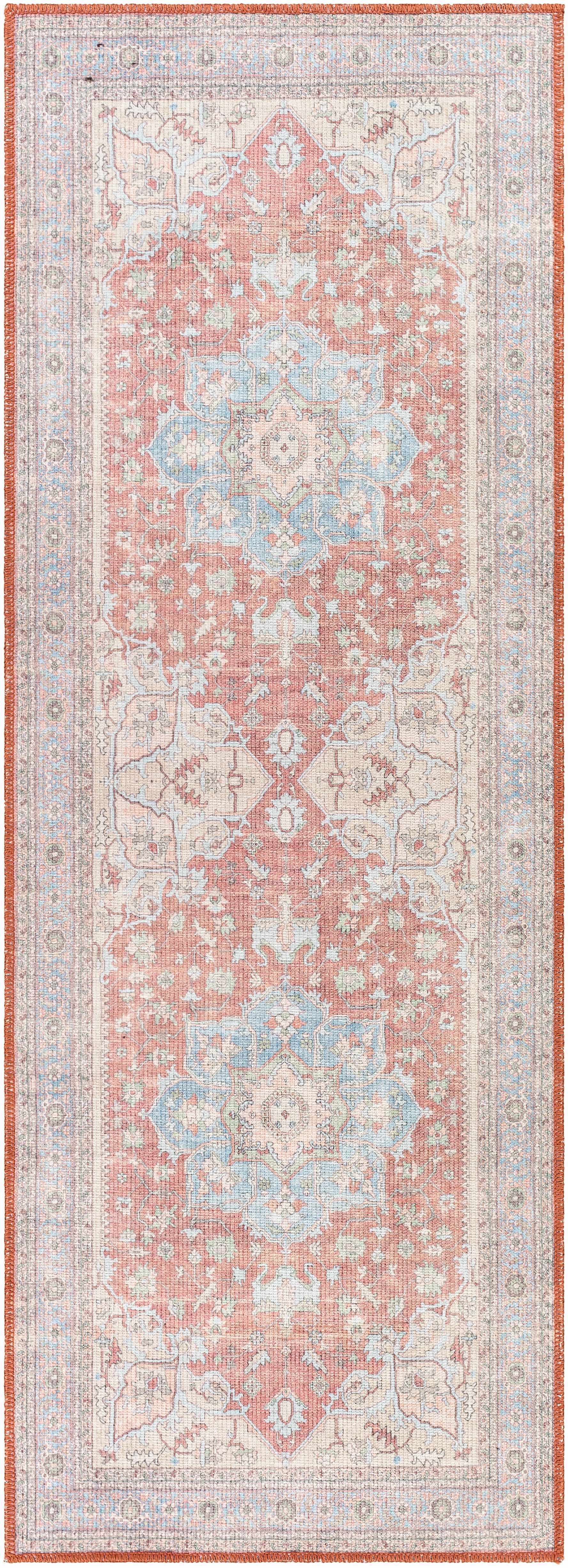 Brown Bagamanoc Medallion Washable Area Rug - 2'7'' x 7'3'' Runner - Rugs