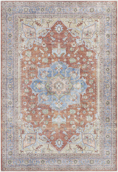 Brown Bagamanoc Medallion Washable Area Rug - - Rugs