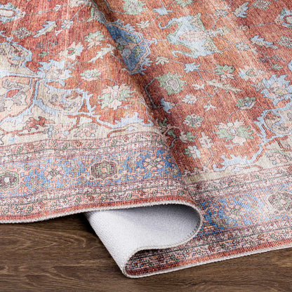 Brown Bagamanoc Medallion Washable Area Rug - - Rugs