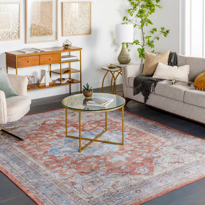 Brown Bagamanoc Medallion Washable Area Rug - - Rugs