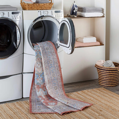 Brown Bagamanoc Medallion Washable Area Rug - - Rugs