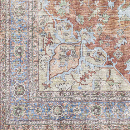 Brown Bagamanoc Medallion Washable Area Rug - - Rugs