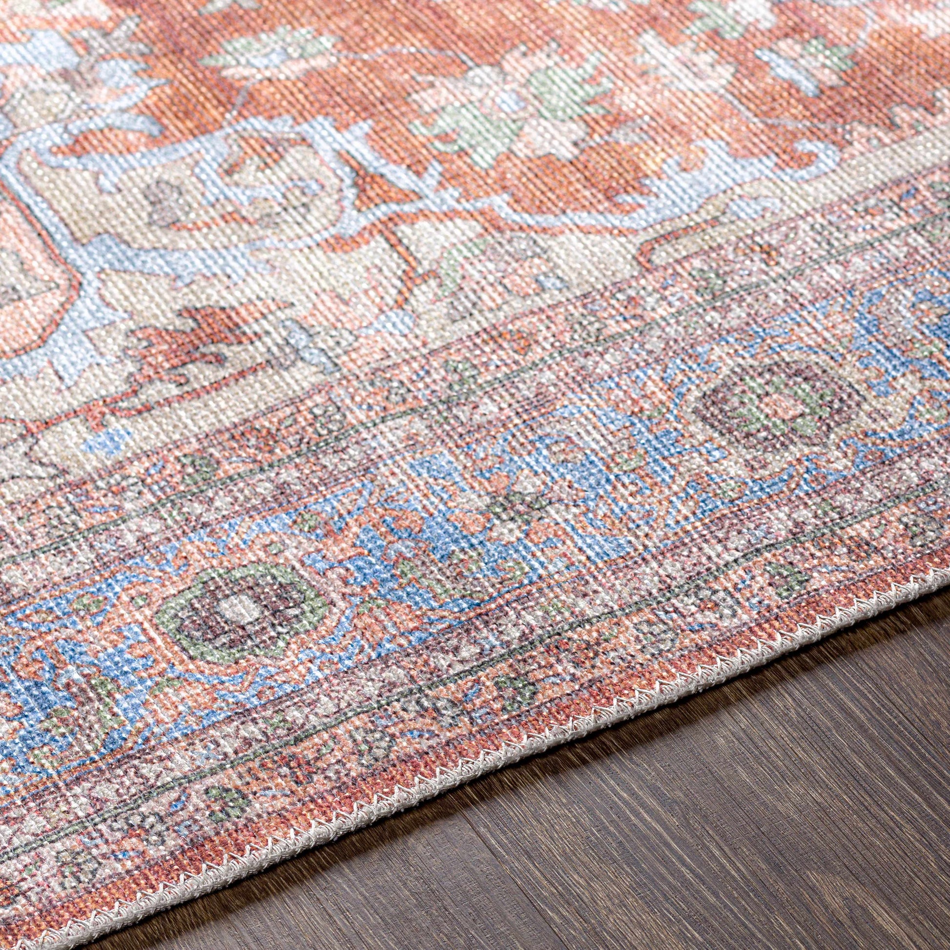 Brown Bagamanoc Medallion Washable Area Rug - - Rugs