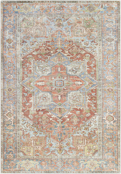 Maayon Medallion Rust Washable Area Rug - - Rugs