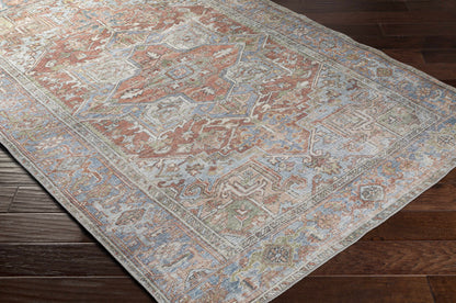 Maayon Medallion Rust Washable Area Rug - - Rugs